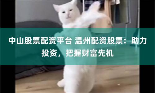 中山股票配资平台 温州配资股票：助力投资，把握财富先机