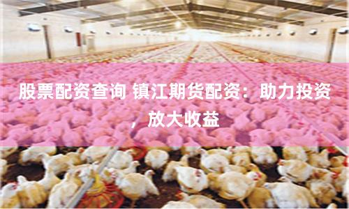 股票配资查询 镇江期货配资：助力投资，放大收益